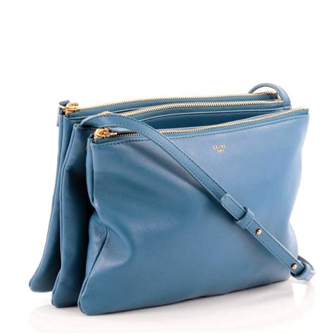 celine trio bag blue|celine trio crossbody bag.